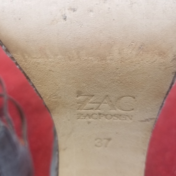 Vtg Y2k Coquette Whimsigoth Zac Posen velvet platform heels - Picture 12 of 13